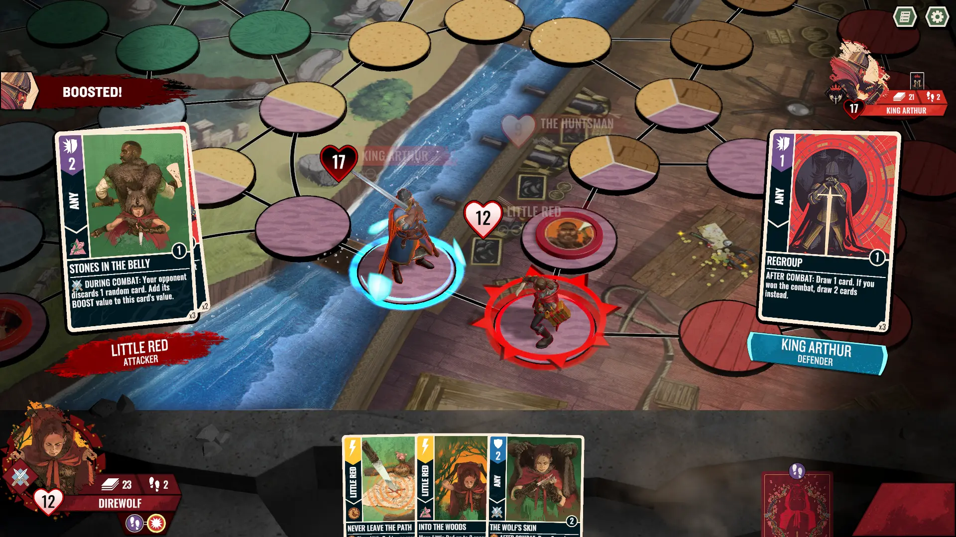 Little Red Riding Hood matched against King Arthur