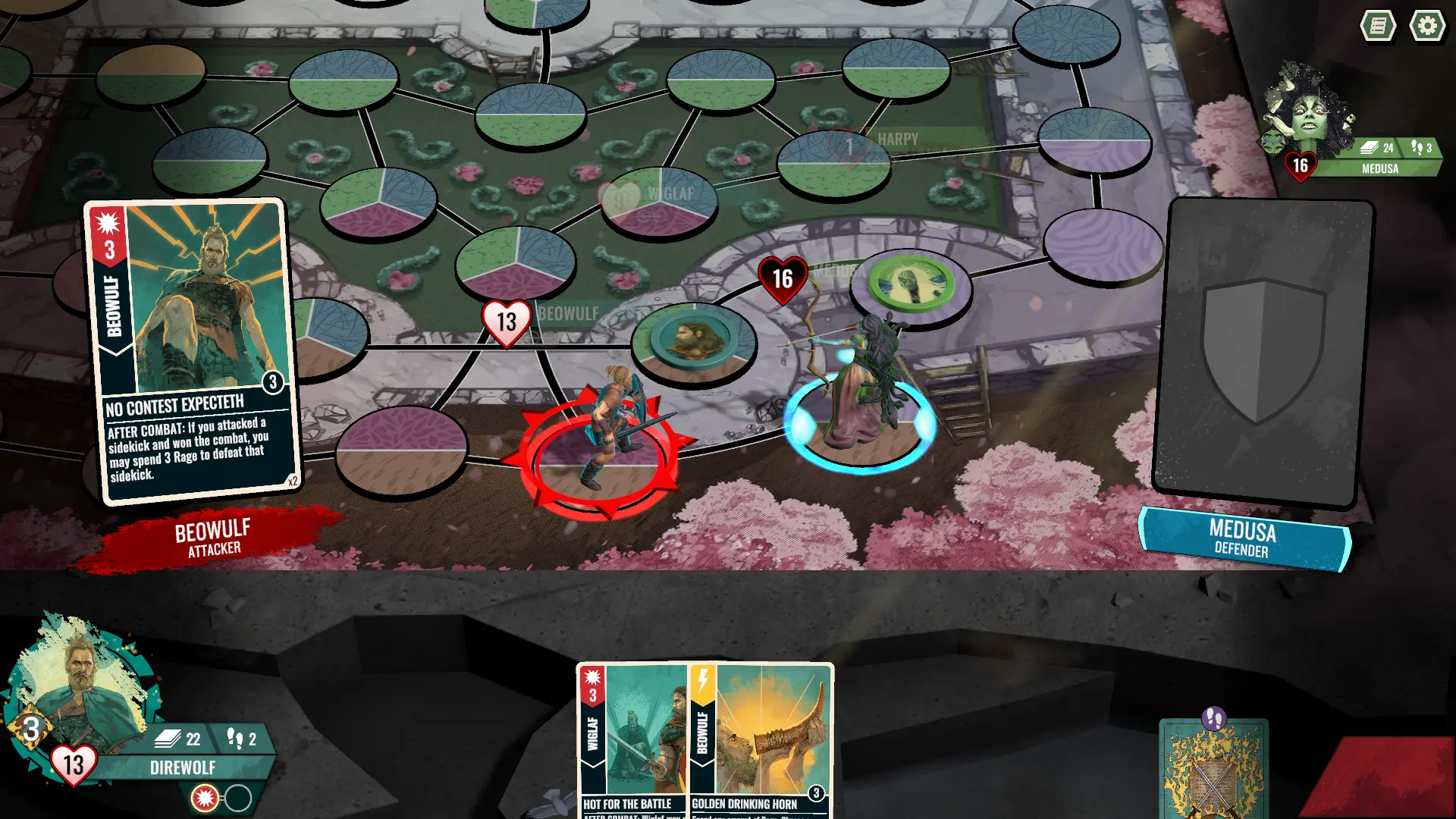 Beowolf takes on Medusa