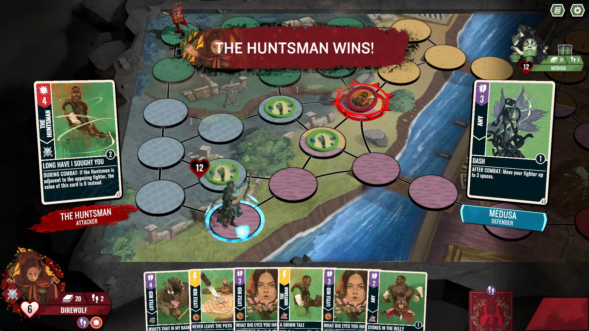 The Huntsman has defeated Medusa